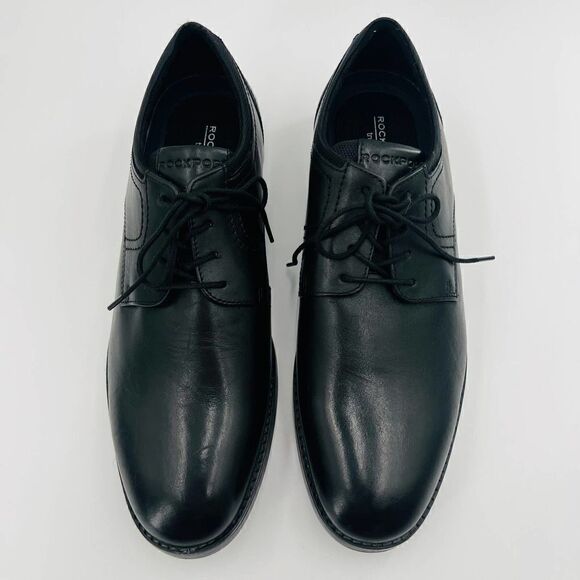Rockport Trutrech Bryant Plain Toe Oxford Black Leather Shoe Size 11 NWOB - Picture 7 of 10